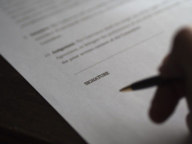 signature on estate planning