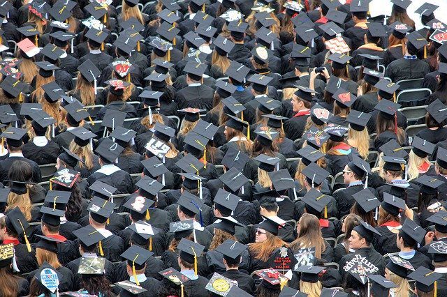 people at graduation ceremony